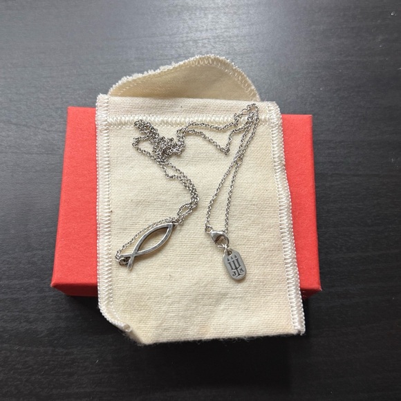 Retired James Avery Ichthus Fish Necklace Rare